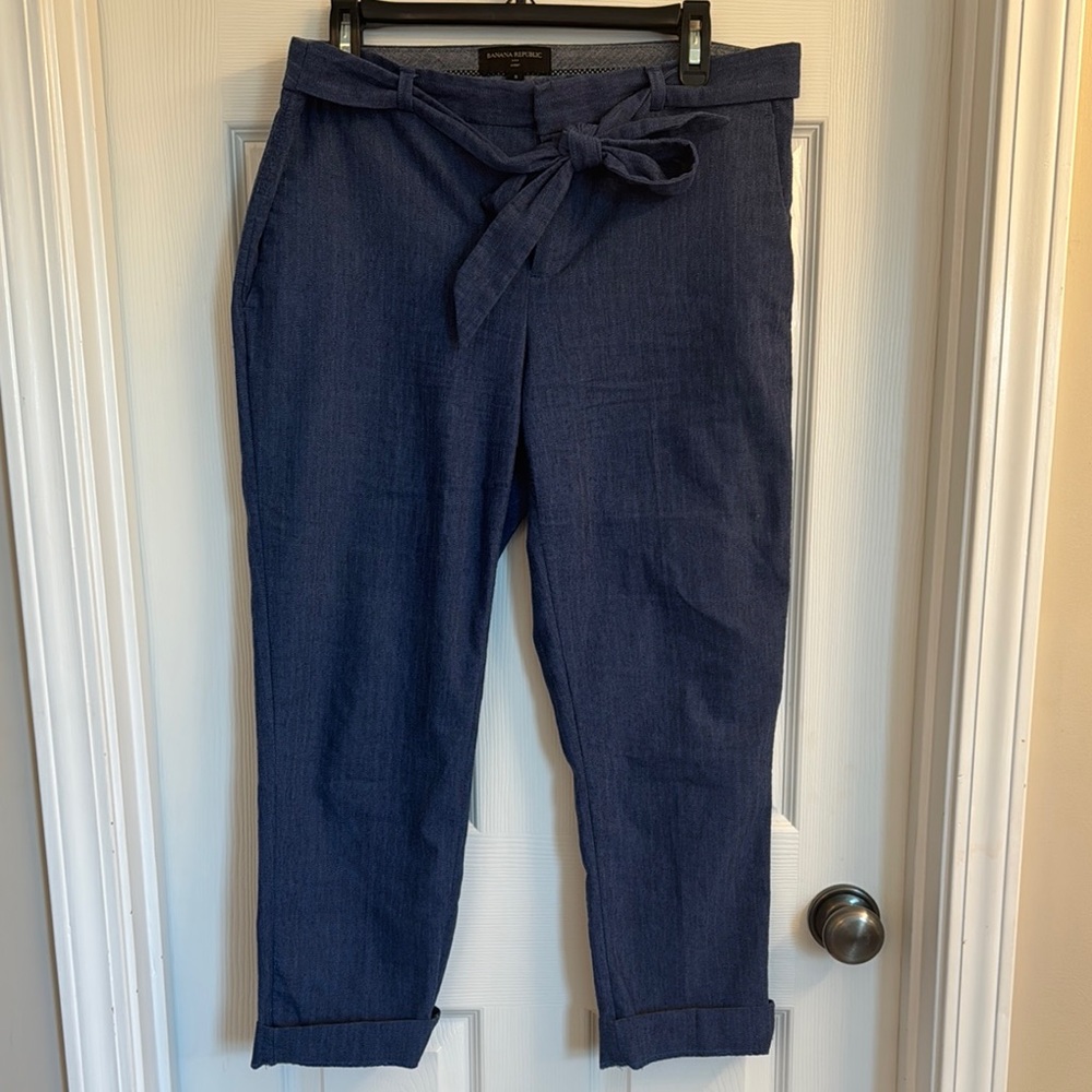 Banana Republic Blue Tie-Waist Pants